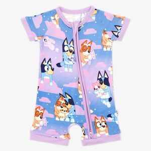 Little Sleepies Limited Edition Purple Bluey Bamboo Shorty Zippy Pajamas